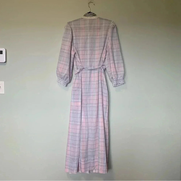 Givenchy  intimité vintage plaid robe with belt - Picture 4 of 4